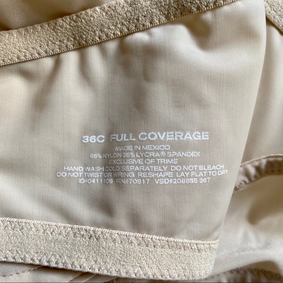 NEW Victoria's Secret Full Coverage Satin Underwire Bra 36C - Picture 5 of 5